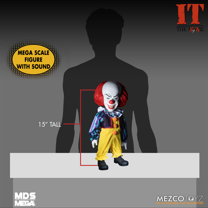 Pennywise - IT (1990) Mezco Designer Series Mega Scale Talking Doll 15"