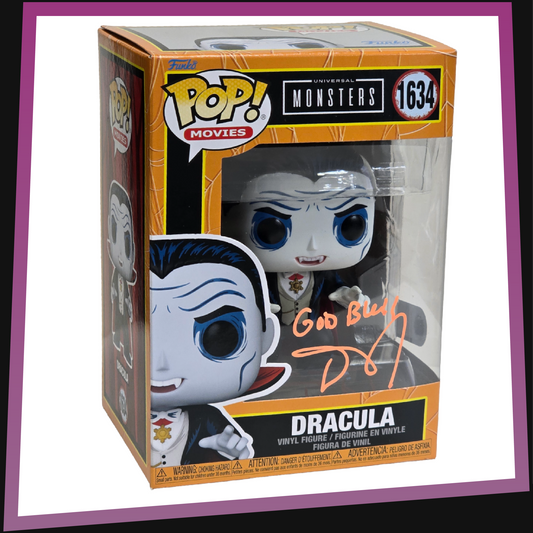 Dracula signed by Daniel Roebuck - Universal Monsters #1634 Funko POP! Movies 3.75"