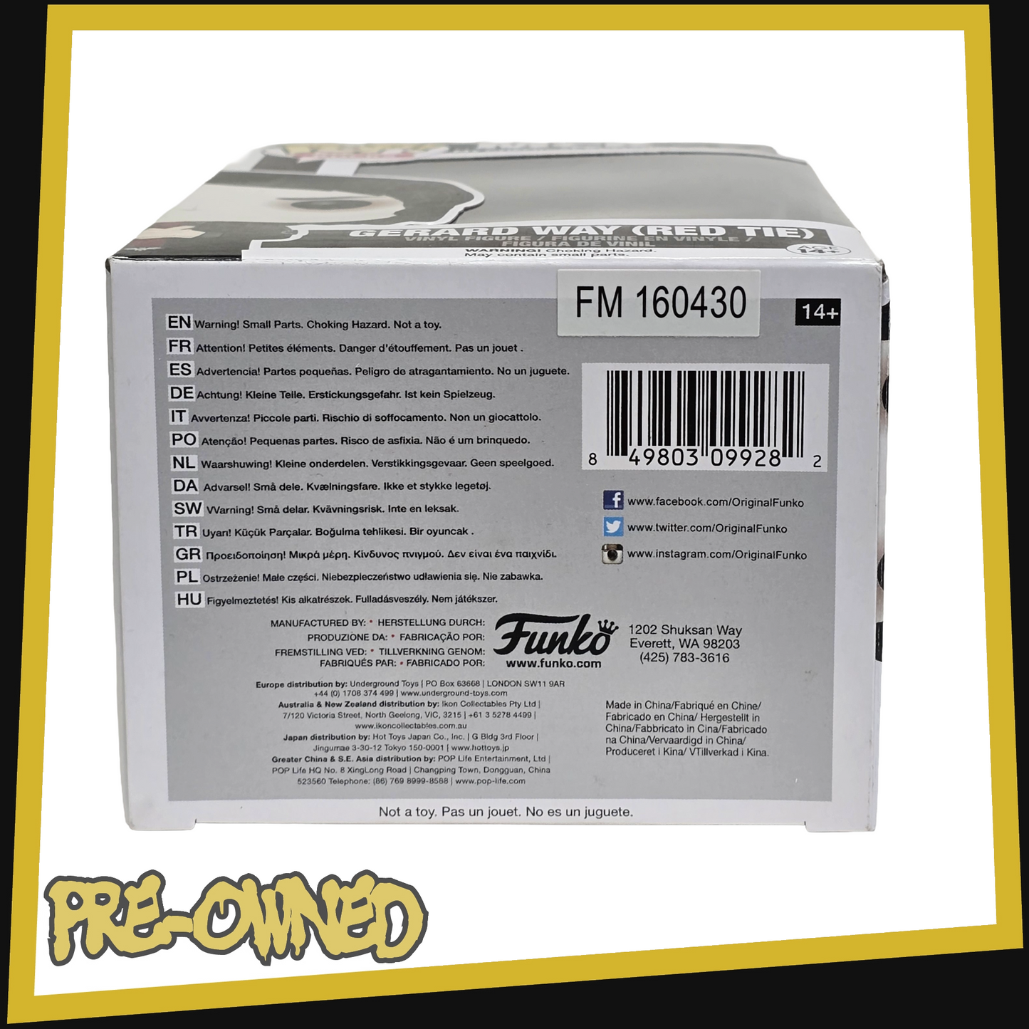 Gerard Way (Red Tie) - MCR My Chemical Romance #47 Funko POP! Rocks 3.75"