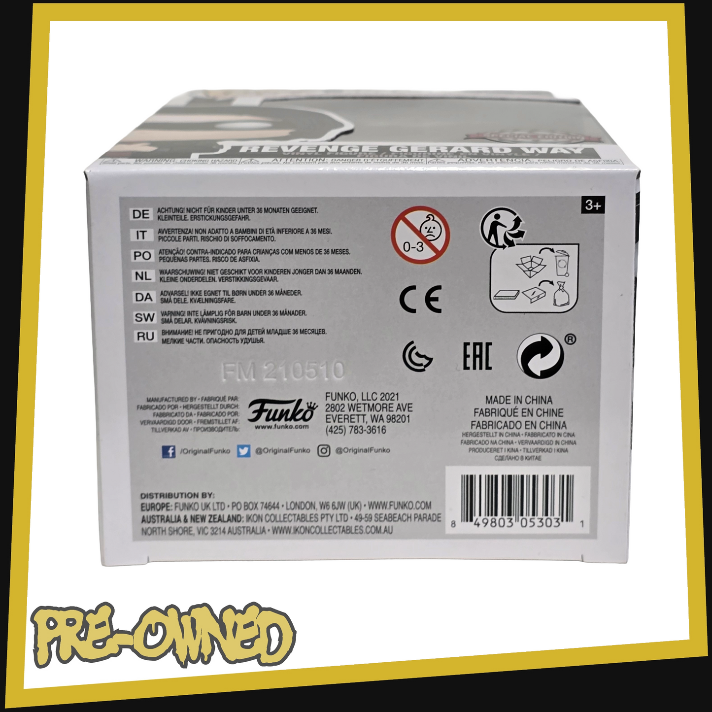 Revenge Gerard Way - MCR My Chemical Romance Special Edition #42 Funko POP! Rocks 3.75"