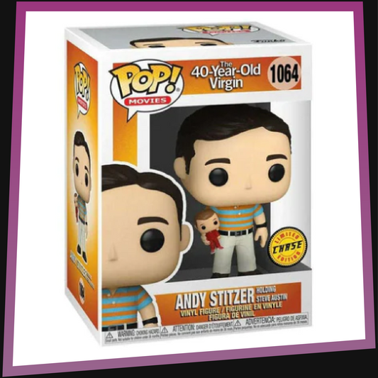 Andy Stitzer Holding Steve Austin CHASE - 40 Year Old Virgin #1064 Funko POP! Movies 3.75"