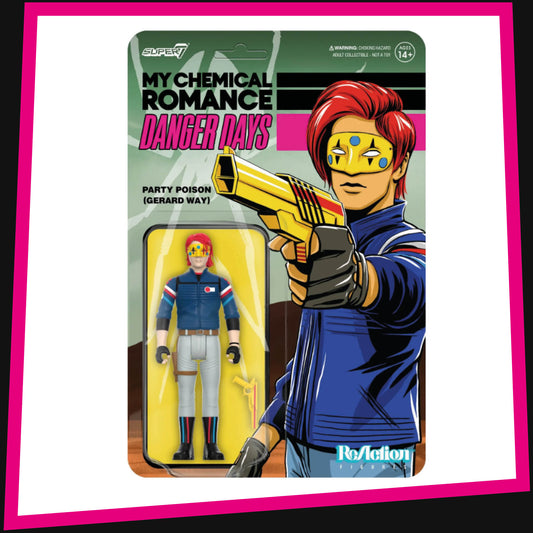 Party Poison (Gerard Way) - My Chemical Romance Danger Days ReAction Super7 Action Figure