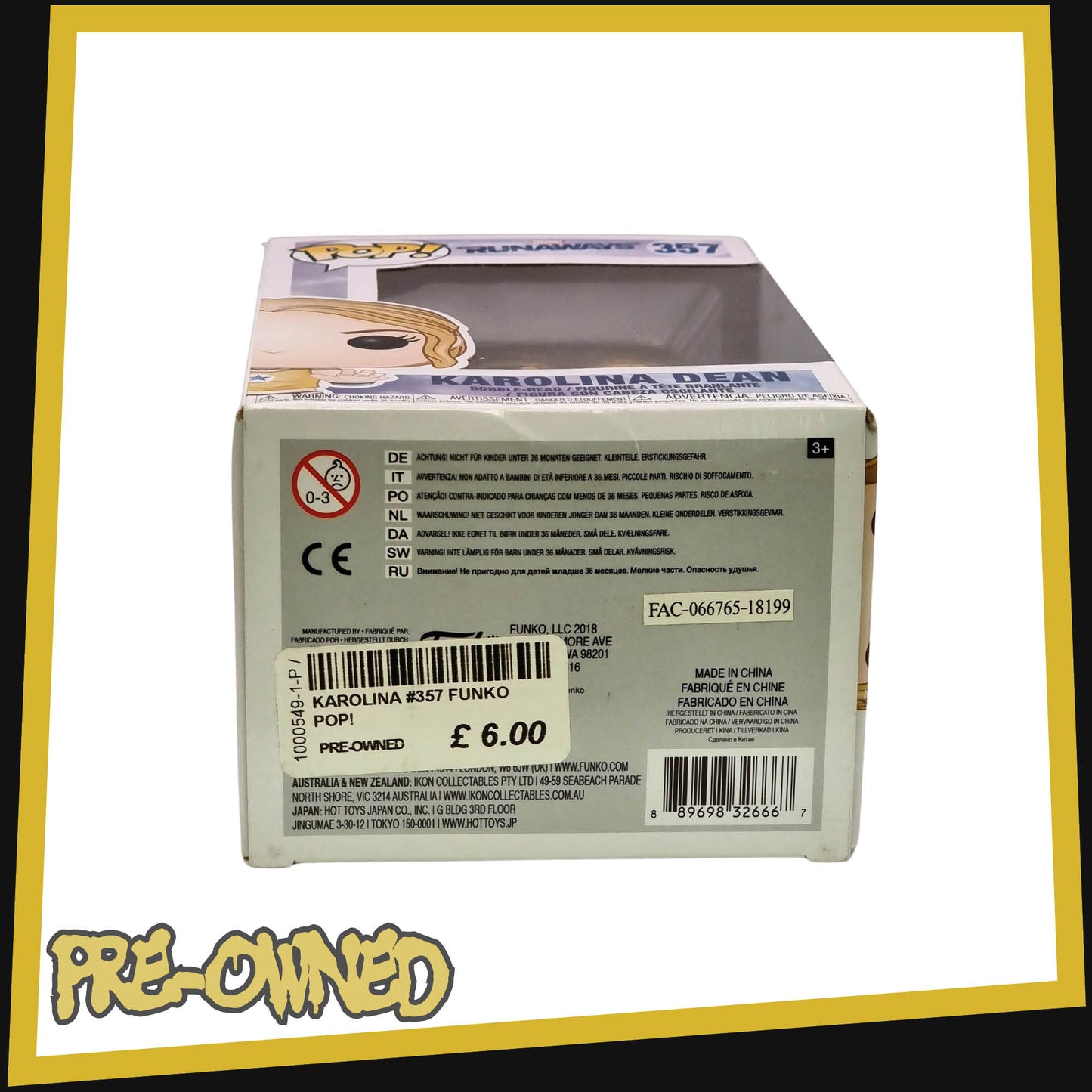 Karolina Dean - Runaways #357 Funko POP! Vinyl Marvel 3.75"