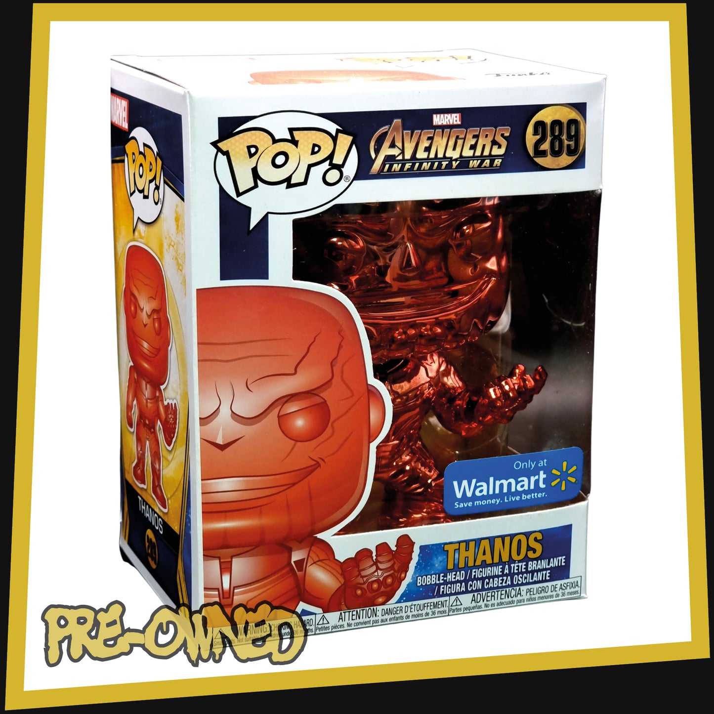 Thanos - Marvel Avengers: Infinity War Red Chrome Walmart Exclusive #289 Funko POP! 3.75"