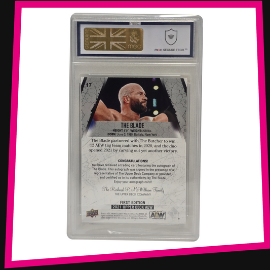 The Blade - #17 Base Autograph 2021 AEW Upper Deck Graded MGC 10