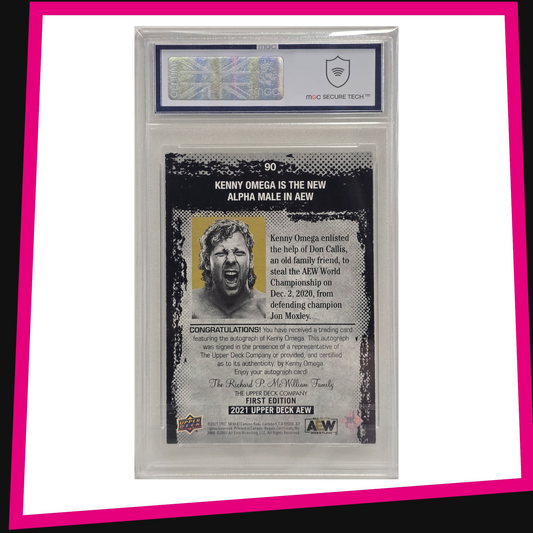 Kenny Omega - #90 Magazine Autograph 1st Edition 2021 AEW Upper Deck Graded MGC 9