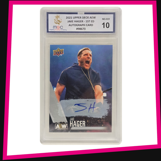 Jake Hager - #19 Base Autograph 2021 AEW Upper Deck Graded MGC 10