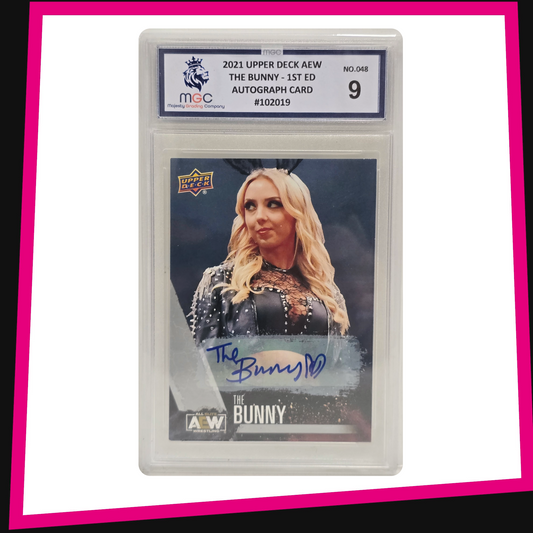 The Bunny - #48 Base Autograph 2021 AEW Upper Deck Graded MGC 9