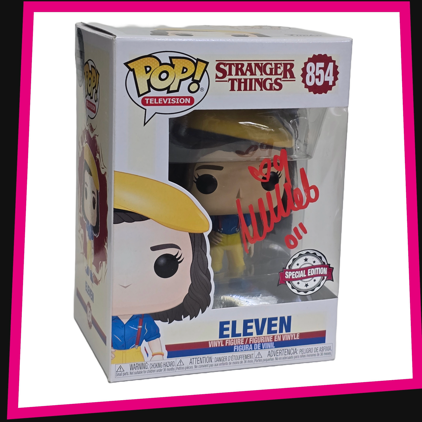Signed Millie Bobby Brown Eleven - Stranger Things #854 Funko POP! Television 3.75"