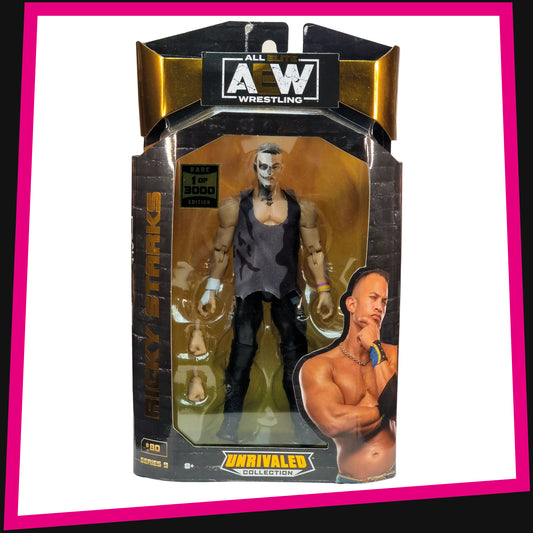 Ricky Starks - 1 of 3000 Rare Edition AEW Unrivaled Collection: Series 9 #80 Jazwares Chase *MINOR BOX DAMAGE*
