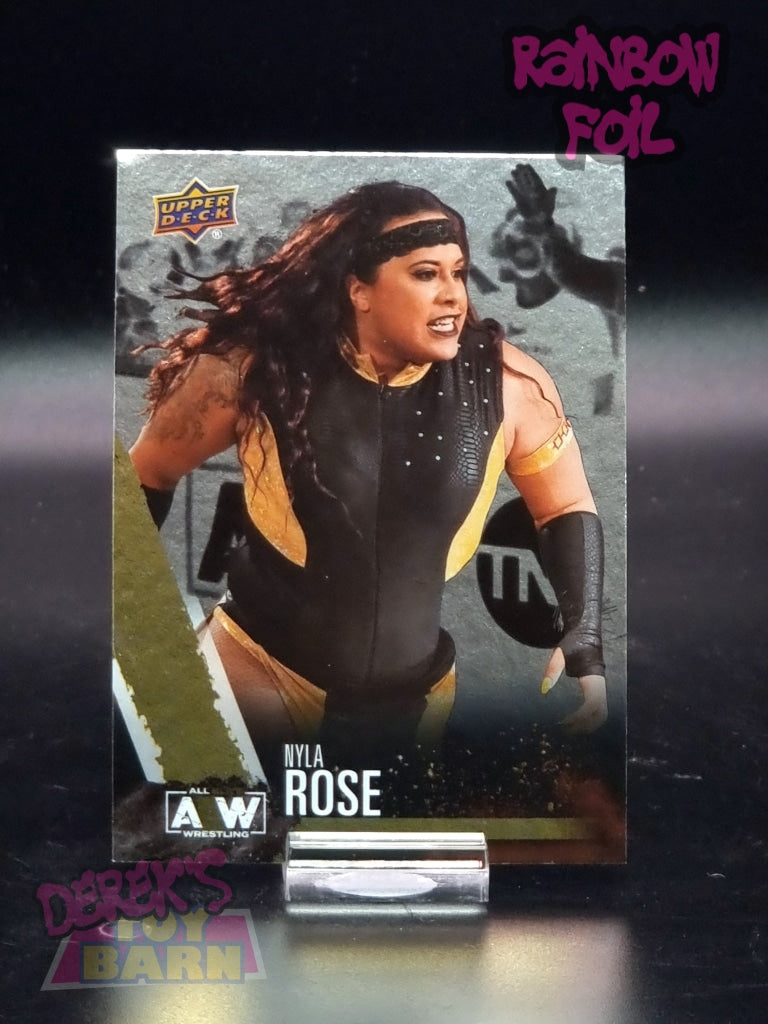 Aew Upper Deck 1St Edition 2021 Rainbow Foil Set Single Card #50 Nyla Rose