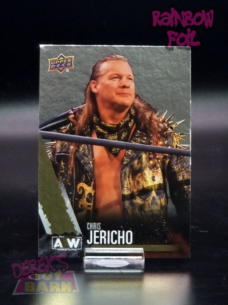 Aew Upper Deck 1St Edition 2021 Rainbow Foil Set Single Card #54 Chris Jericho