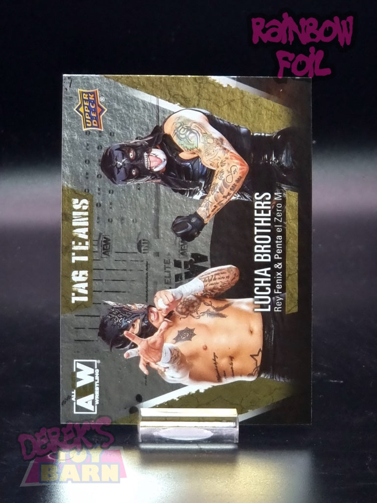 Aew Upper Deck 1St Edition 2021 Rainbow Foil Set Single Card #66 Rey Fenix/ Penta El Zero Mero - Tag
