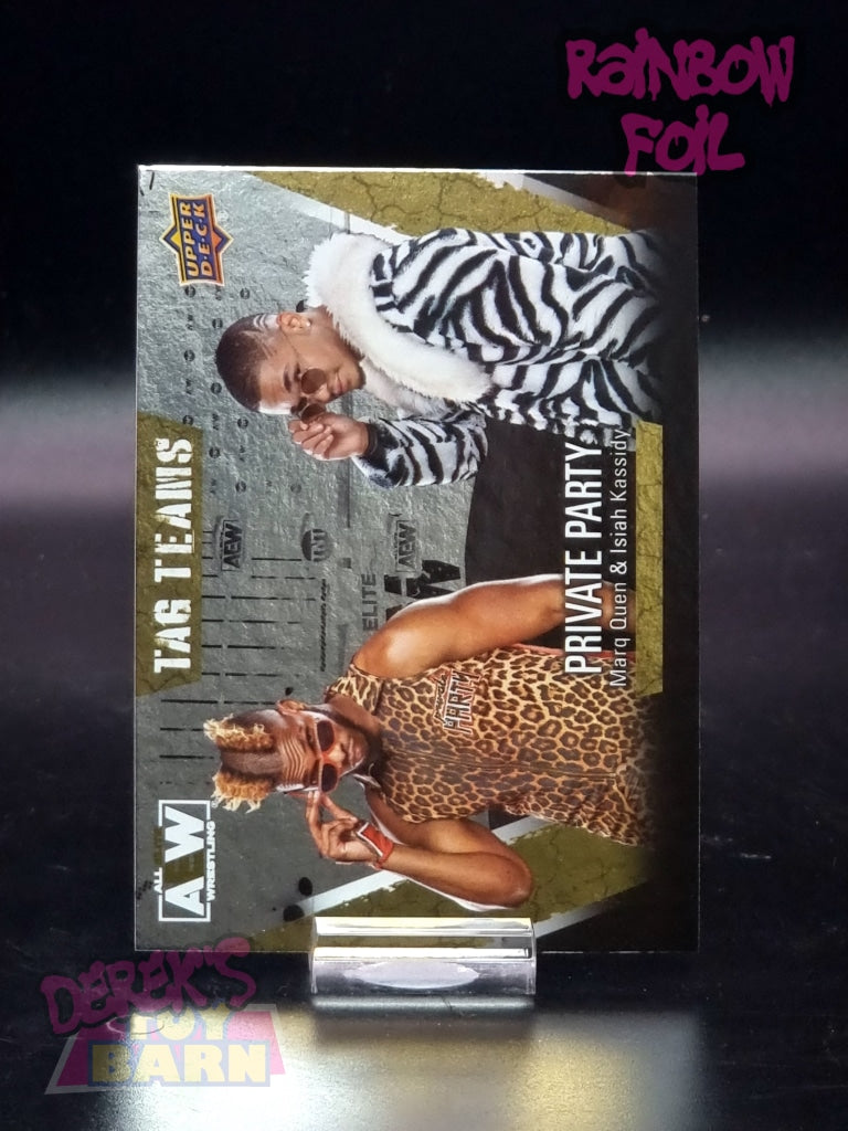 Aew Upper Deck 1St Edition 2021 Rainbow Foil Set Single Card #68 Marq Quen/isiah Kassidy - Tag Teams