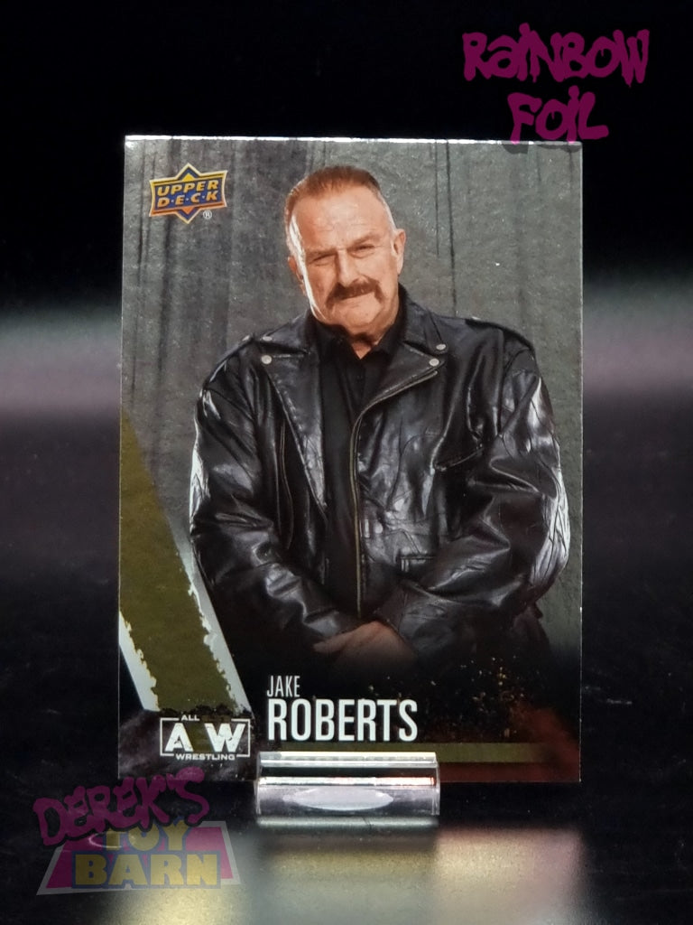 Aew Upper Deck 1St Edition 2021 Rainbow Foil Set Single Card #73 Jake Roberts - Crew