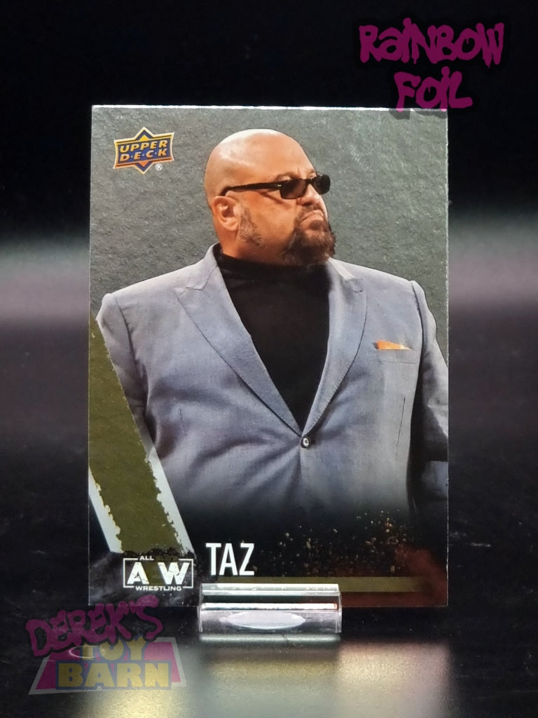 Aew Upper Deck 1St Edition 2021 Rainbow Foil Set Single Card #78 Taz - Crew