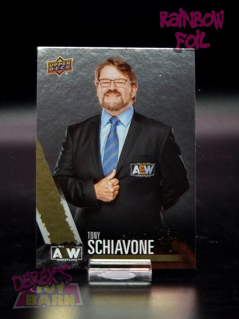 Aew Upper Deck 1St Edition 2021 Rainbow Foil Set Single Card #79 Tony Schiavone - Crew
