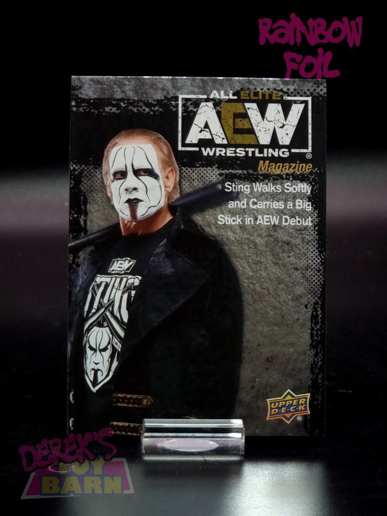 Aew Upper Deck 1St Edition 2021 Rainbow Foil Set Single Card #81 Sting - Magazine