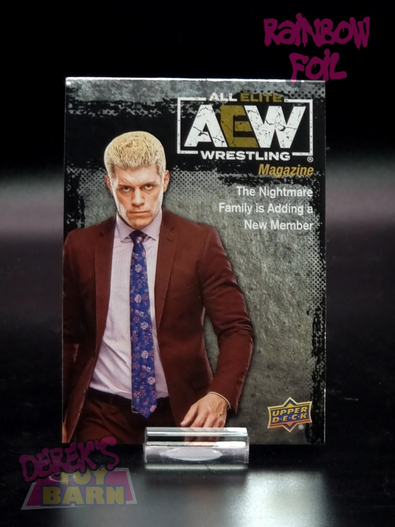 Aew Upper Deck 1St Edition 2021 Rainbow Foil Set Single Card #85 Cody Rhodes - Magazine