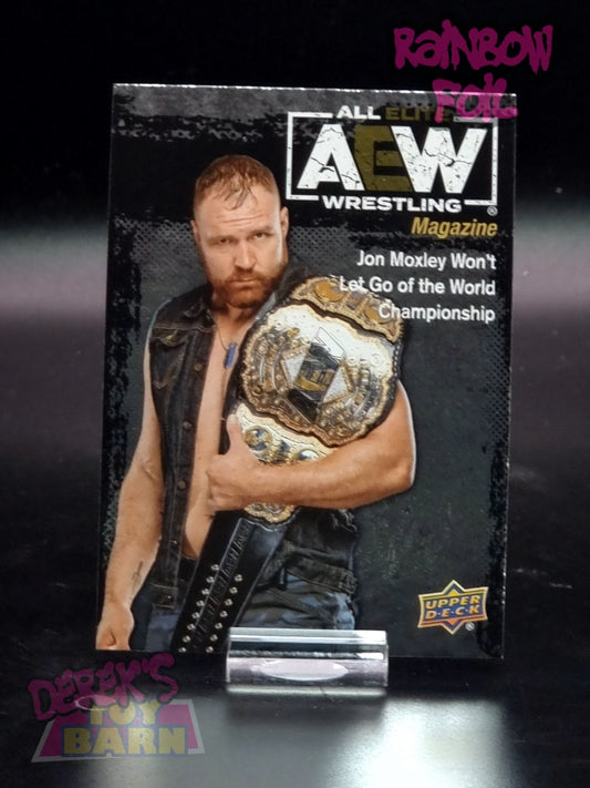 Aew Upper Deck 1St Edition 2021 Rainbow Foil Set Single Card #89 Jon Moxley - Magazine