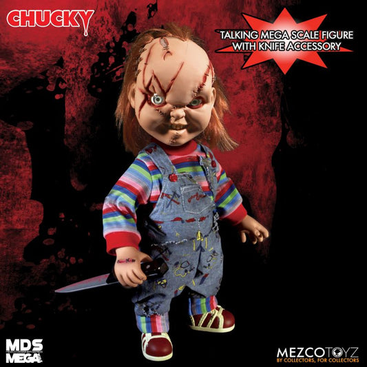 Chucky (Scarred) - Bride of Chucky Mezco Designer Series Mega Scale Talking Doll 15"