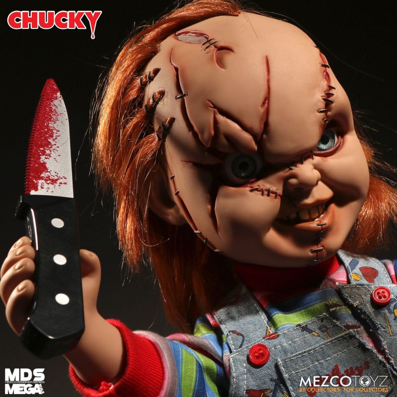 Chucky (Scarred) - Bride of Chucky Mezco Designer Series Mega Scale Talking Doll 15"