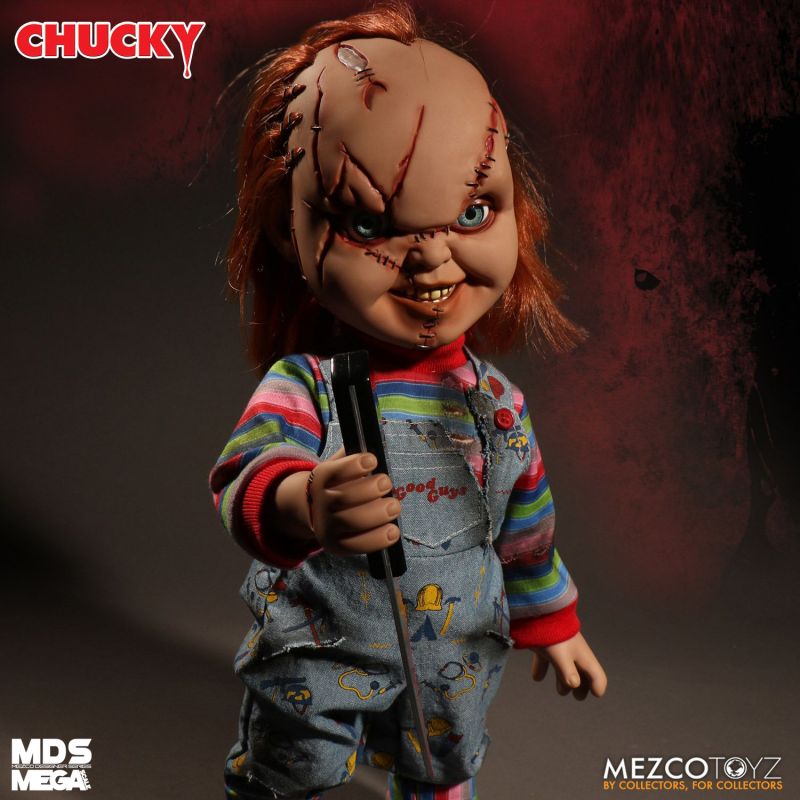 Chucky (Scarred) - Bride of Chucky Mezco Designer Series Mega Scale Talking Doll 15"