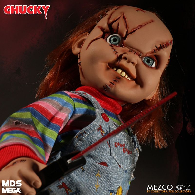 Chucky (Scarred) - Bride of Chucky Mezco Designer Series Mega Scale Talking Doll 15"
