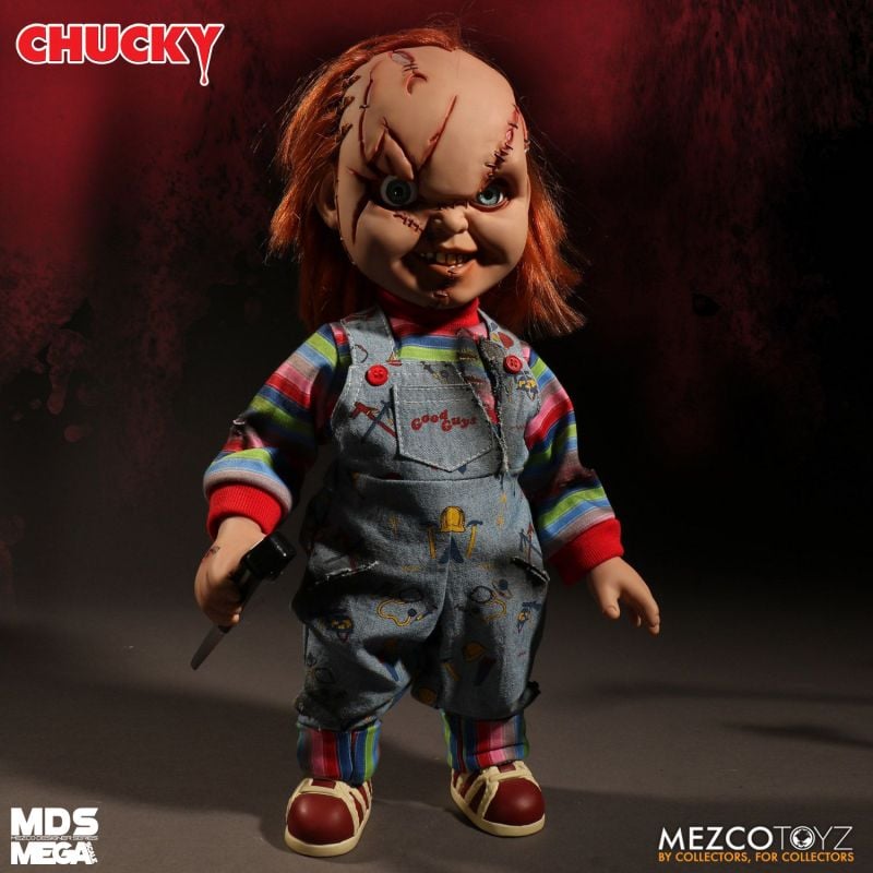 Chucky (Scarred) - Bride of Chucky Mezco Designer Series Mega Scale Talking Doll 15"