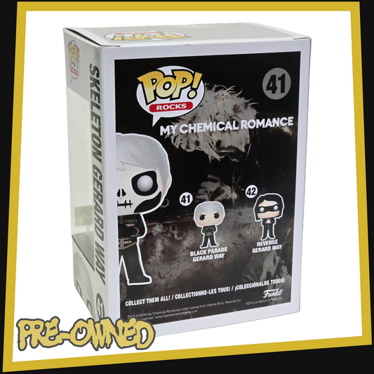Skeleton Gerard Way - MCR My Chemical Romance #41 Hot Topic Exclusive Funko POP! Rocks 3.75"