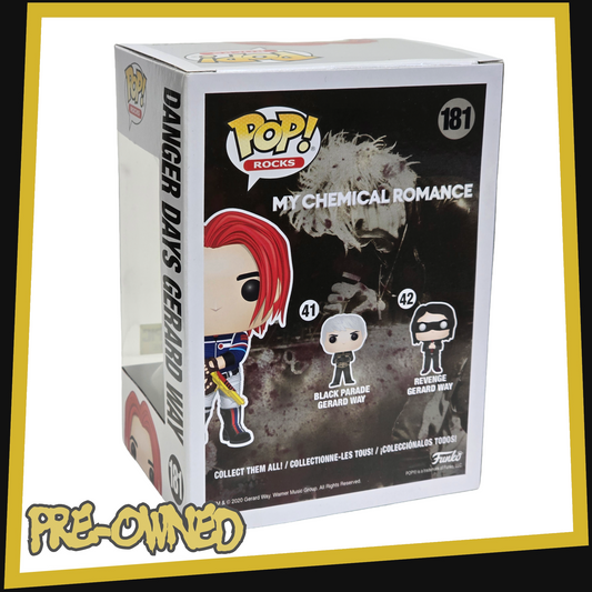 Danger Days Gerard Way - MCR My Chemical Romance Hot Topic Exclusive #181 Funko POP! Rocks 3.75"