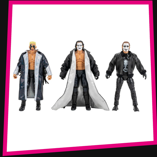 The Legacy of Sting - 1 of 6000 AEW 3-Pack Vault Exclusive Jazwares *ETA: EARLY AUGUST*