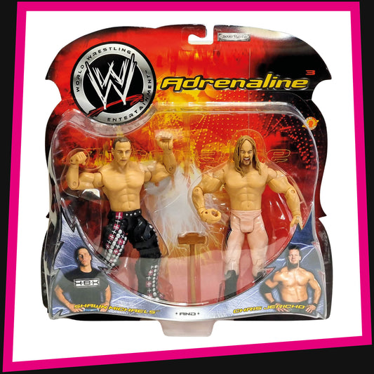 Shawn Michaels + Chris Jericho - WWE Adrenaline: Series 3 2003 Jakks Pacific MOC