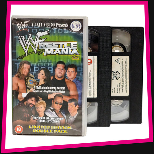 Wrestlemania 16/ Best of Raw Vol 1 - WWF/WWE PPV VHS 2000 Silver Vision