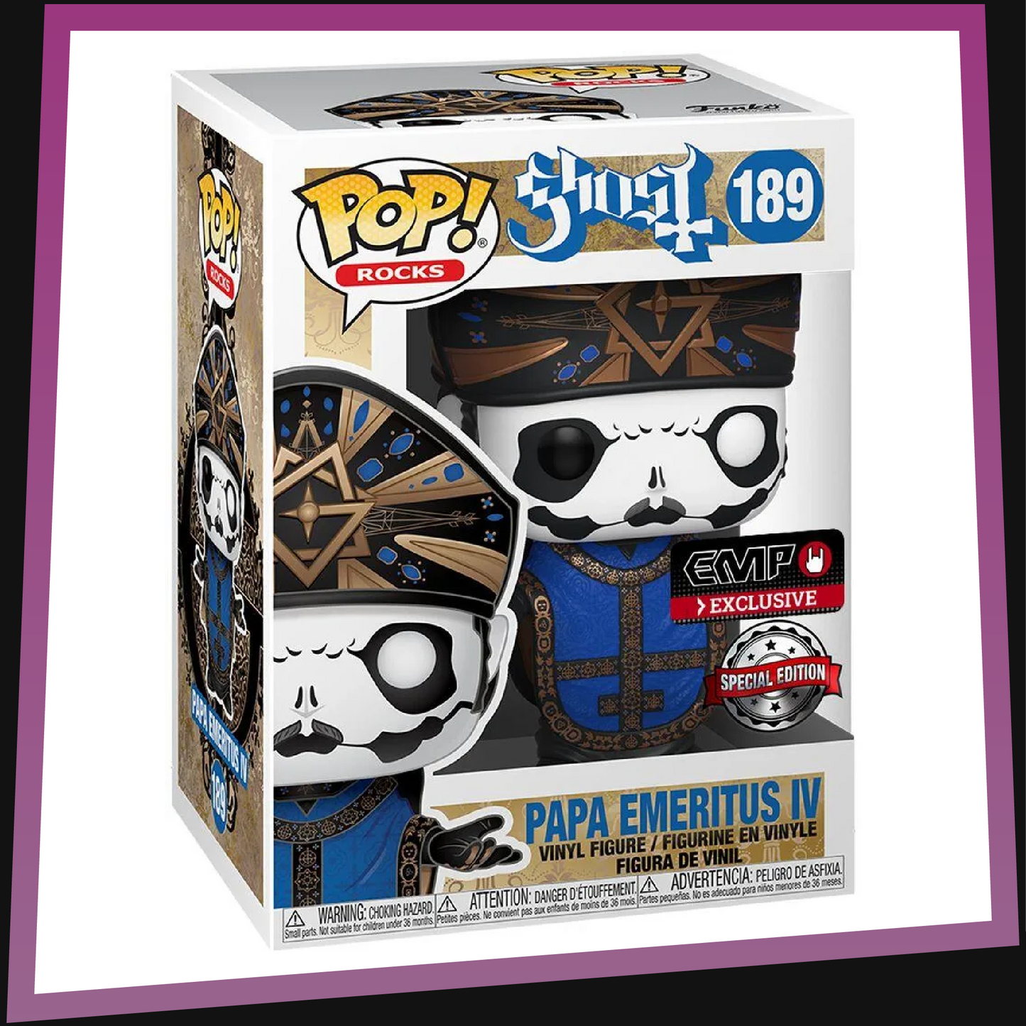 Papa Emeritus IV - Ghost EMP Exclusive Special Edition #189 Funko POP! Rocks 3.75"