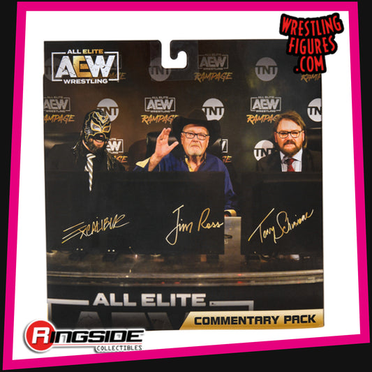 Announcers Desk Commentary Accessory Pack - Ringside Collectibles Exclusive AEW Jazwares