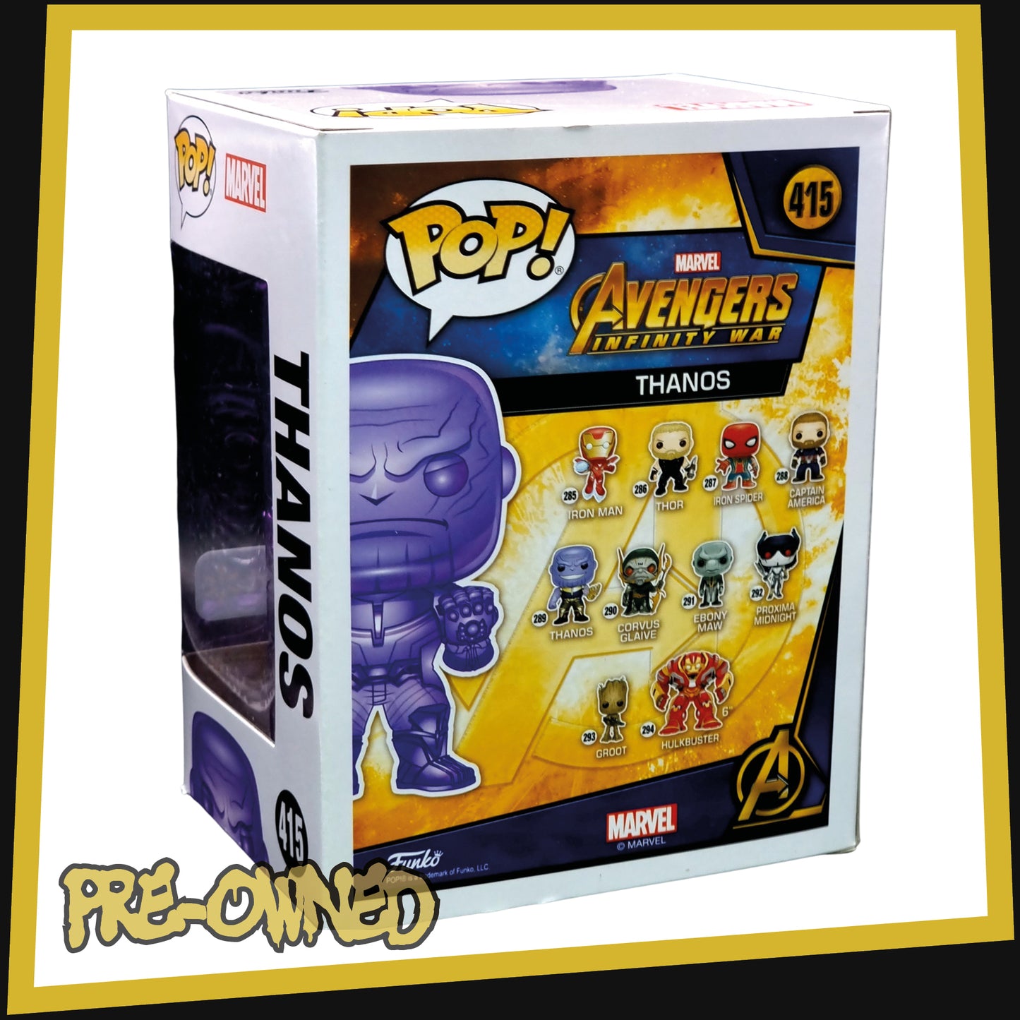 Thanos - Marvel Avengers: Infinity War Purple Chrome Chrome Walmart Exclusive #415 Funko POP! 3.75"
