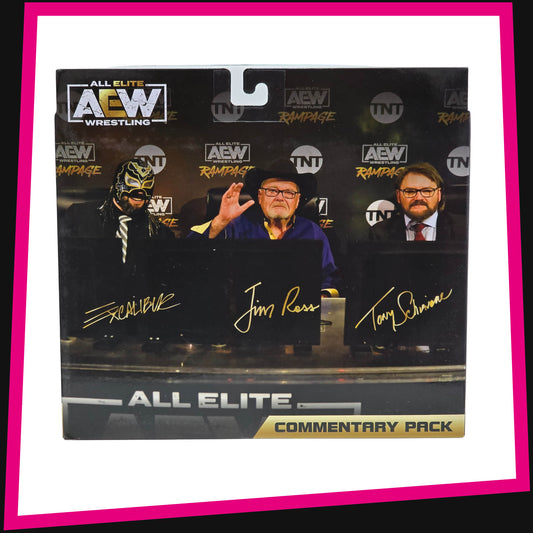 Announcers Desk Commentary Accessory Pack - Ringside Collectibles Exclusive AEW Jazwares