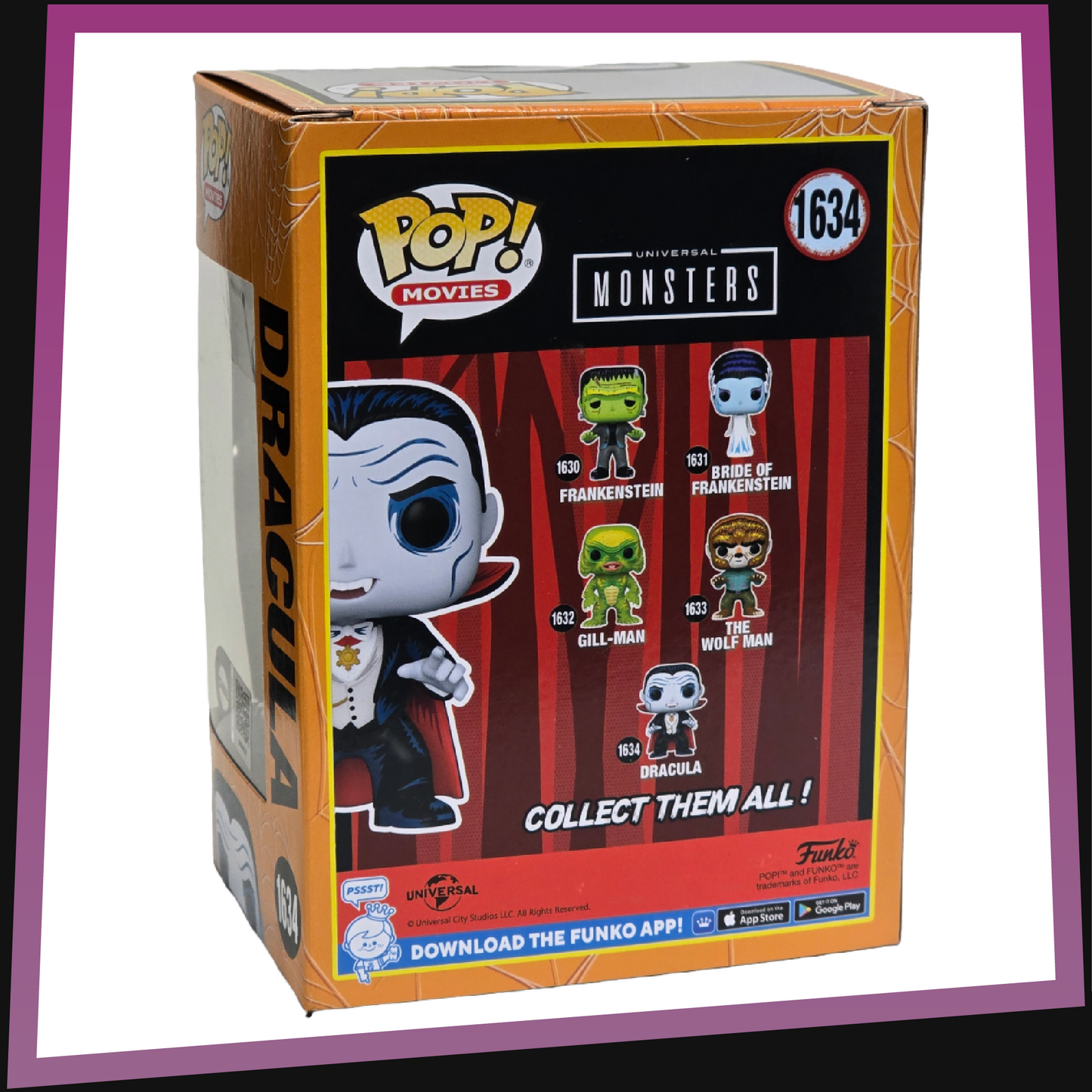 Dracula signed by Daniel Roebuck - Universal Monsters #1634 Funko POP! Movies 3.75"