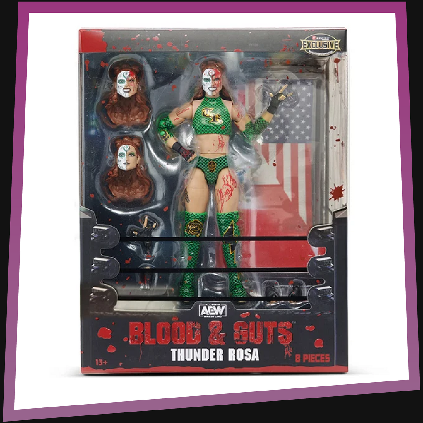 Thunder Rosa Blood & Guts - Ringside Collectibles Exclusive AEW Unrivaled Collection #112 Jazwares