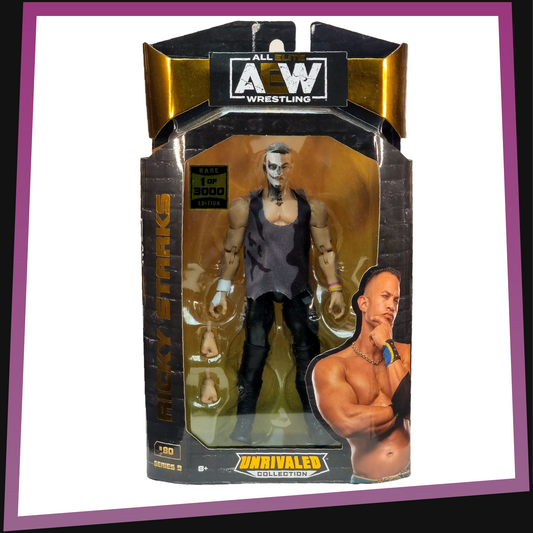 Ricky Starks - 1/3000 Rare Edition AEW Unrivaled Collection: Series 9 #80 Jazwares Chase *MINOR BOX DAMAGE*