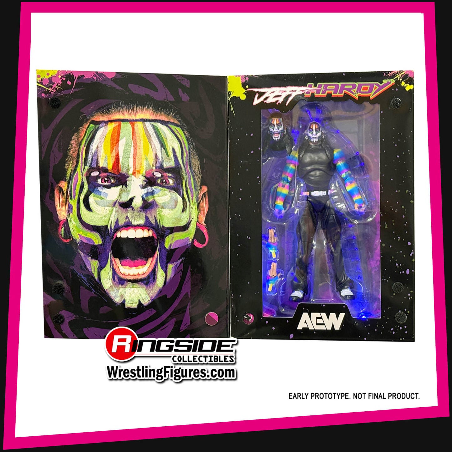 Jeff Hardy (Black Light Edition) - Ringside Collectibles Exclusive AEW Unmatched Collection Jazwares *PRE-ORDER ETA: JULY*