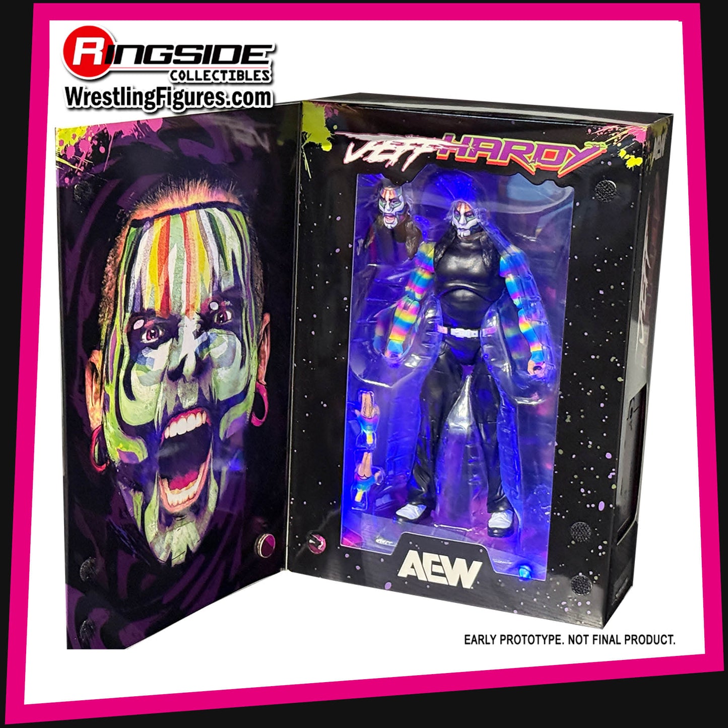 Jeff Hardy (Black Light Edition) - Ringside Collectibles Exclusive AEW Unmatched Collection Jazwares *PRE-ORDER ETA: JULY*