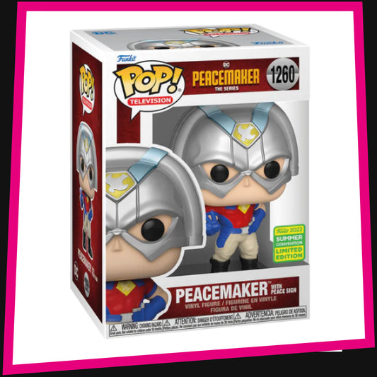 Peacemaker W/ Peace Sign - DC Peacemaker *2022 Summer Convention* #1260 Funko POP! Television 3.75"