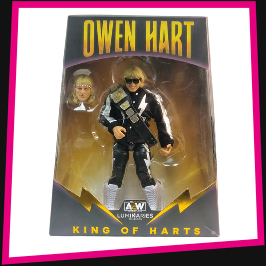 King of Harts Owen Hart - Ringside Collectibles Exclusive AEW Luminaries Collection #103 Jazwares *DAMAGED PACKAGING*